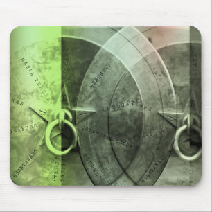 Abstract Grunge Ring en Star Muismat