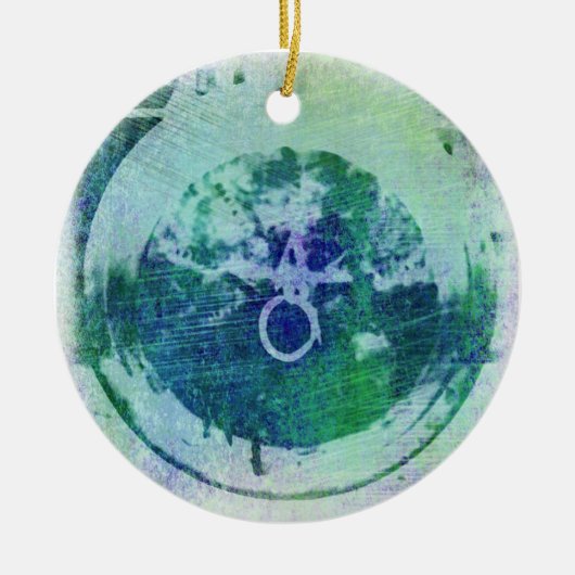 Abstract Grunge Ring en Ster Ornament (Voorkant)