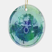 Abstract Grunge Ring en Ster Ornament (Links)