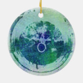 Abstract Grunge Ring en Ster Ornament (Achterkant)