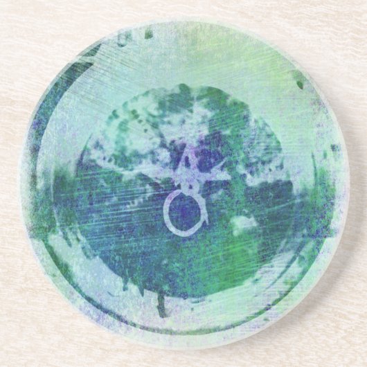 Abstract Grunge Ring in Star Sandstone Onderzetter (Voorkant)