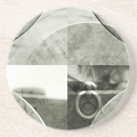 Abstract Grunge Ring in Star Sandstone Onderzetter (Voorkant)