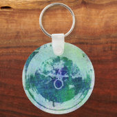 Abstract Grunge Ring in Star-Sleutelhanger Sleutelhanger (Voorkant)