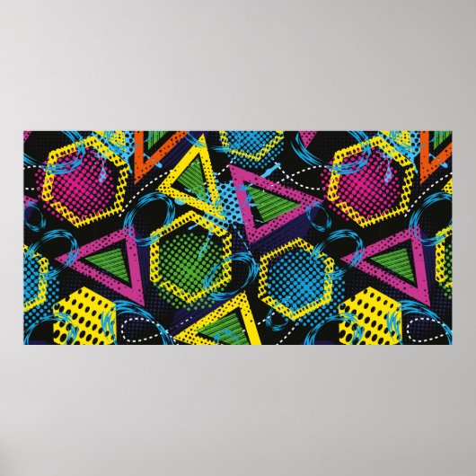 Abstract grunge sportpatroon kinderen. Creatieve s Poster (Voorkant)