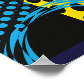 Abstract grunge sportpatroon kinderen. Creatieve s Poster (Hoek)