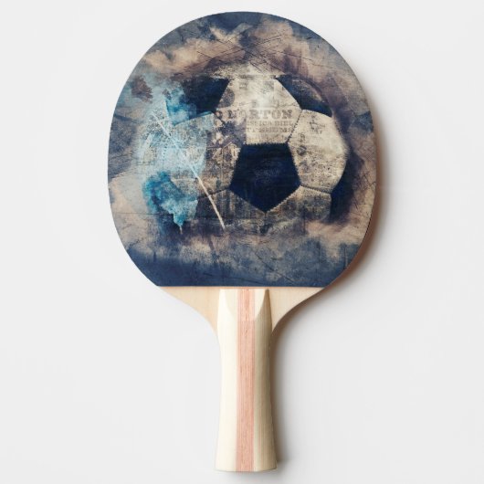 Abstract Grunge Voetbal Tafeltennisbatje (Voorkant)