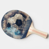 Abstract Grunge Voetbal Tafeltennisbatje (Zijkant)