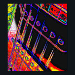 Abstract Guitar Modern Pop Art Poster Rock N Roll<br><div class="desc">Een andere Abstracte creatie van Kentucky Abstract Artist,  Kara Willis. 2012</div>