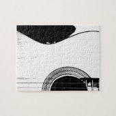 Abstract Guitar Musical White Legpuzzel (Horizontaal)