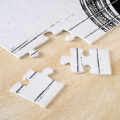Abstract Guitar Musical White Legpuzzel (Zijkant)
