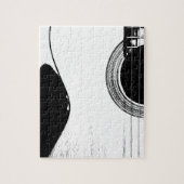 Abstract Guitar Musical White Legpuzzel (Verticaal)