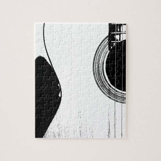 Abstract Guitar Musical White Legpuzzel (Verticaal)