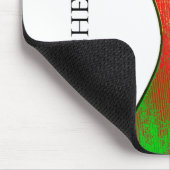 Abstract Guitar Red en Geel Muismat (Hoek)