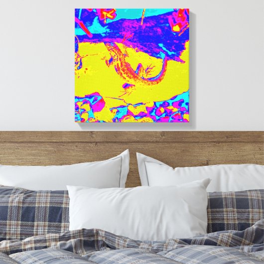 abstract hagedidoek canvas afdruk (Insitu (Slaapkamer))