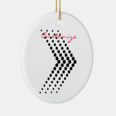 Abstract Half-tone Pulserende Cirkel Zigzag Chevro Keramisch Ornament (Rechts)