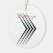 Abstract Half-tone Pulserende Cirkel Zigzag Chevro Keramisch Ornament (Links)