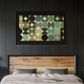 Abstract halfcirkels industriële fusiegoud folie afdrukken