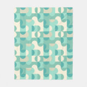Abstract halfcirkels model op fusiepatroon fl. fleece deken (Voorkant)