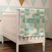 Abstract halfcirkels model op fusiepatroon fl. fleece deken