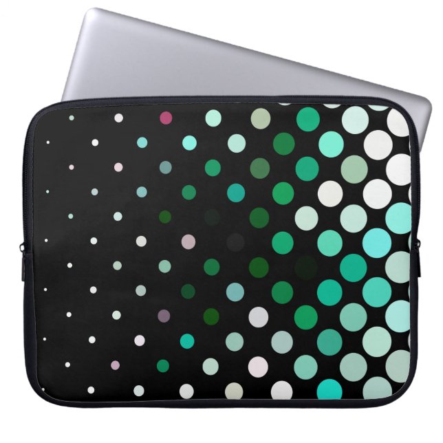Abstract halftone background pattern. Geometric Laptop Sleeve (Voorkant)