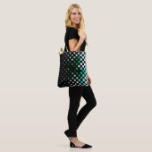 Abstract halftone background pattern. Geometric Tote Bag (Op model)