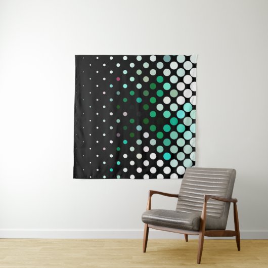 Abstract halftone background pattern. Geometric Wandkleed (In situ)