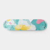 Abstract Halftoonpatroon met hedendaagse pastel Persoonlijk Skateboard (Horizontaal)