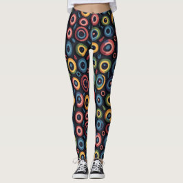 Abstract Halloween Blauw Spooky Monster Eyeball Leggings