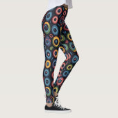 Abstract Halloween Blauw Spooky Monster Eyeball Leggings (Rechts)