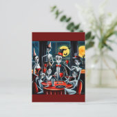 Abstract Halloween Feest Briefkaart (Staand voorkant)