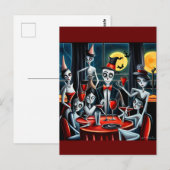 Abstract Halloween Feest Briefkaart (Voorkant / Achterkant)