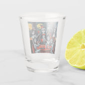 Abstract Halloween Feest Shot Glas (Achterkant)