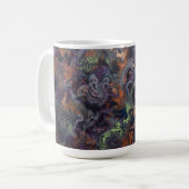 Abstract Halloween Koffiemok (Voorkant links)
