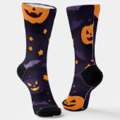 Abstract Halloween ontwerp Sokken (Gebogen)