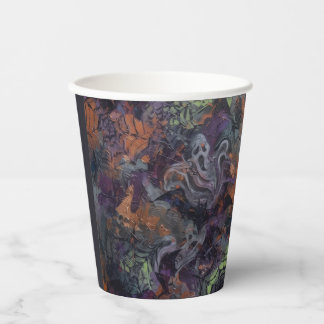 Abstract Halloween Papieren Bekers