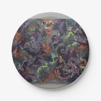 Abstract Halloween Papieren Bordje