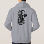 Abstract Halloween Skelet op Back Hoodie (Achterkant)