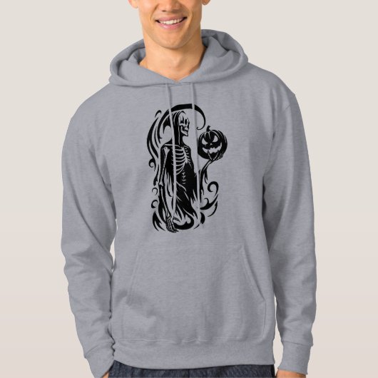 Abstract Halloween Skeleton Hooded Sweatshirt (Voorkant)