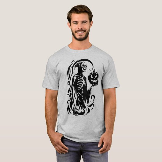 Abstract Halloween Skeleton Shirt (Voorkant volledig)