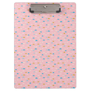 Abstract Halve Maan Roze Patterned Klembord