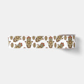 Abstract Hamsa-amulet (Hand van Fatima) patroon Satijnen Lint (Voorkant)