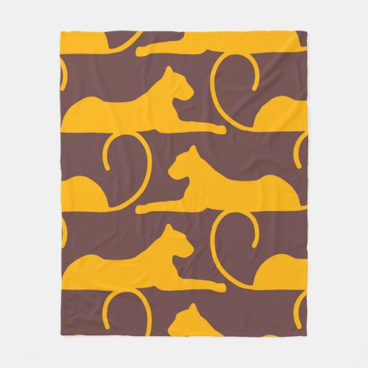 Abstract Hand Drawing Leopard Cheetah Panther Cat  Fleece Deken (Voorkant)