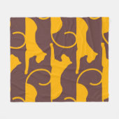 Abstract Hand Drawing Leopard Cheetah Panther Cat  Fleece Deken (Voorkant (Horizontaal))