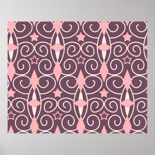 Abstract Hand Drawing Ornamental Geometric Shapes Poster (Voorkant)