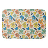 Abstract Hand-Drawn Boho Floral Pattern Badmat (Voorkant)
