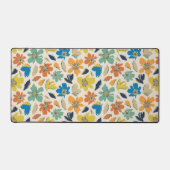 Abstract Hand-Drawn Boho Floral Pattern Bureaumat (Voorkant)