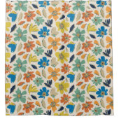 Abstract Hand-Drawn Boho Floral Pattern Douchegordijn (Voorkant)