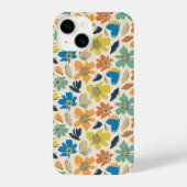 Abstract Hand-Drawn Boho Floral Pattern iPhone Hoesje (Achterkant)