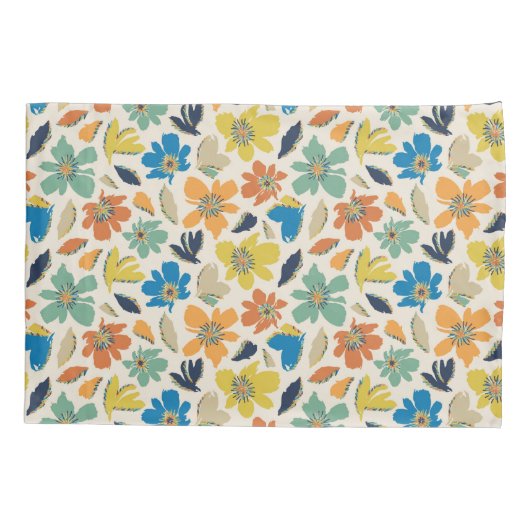 Abstract Hand-Drawn Boho Floral Pattern Kussensloop (Achterkant)