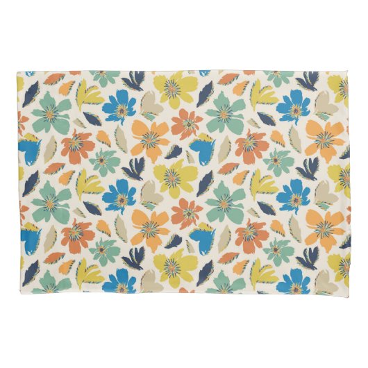 Abstract Hand-Drawn Boho Floral Pattern Kussensloop (Voorkant)
